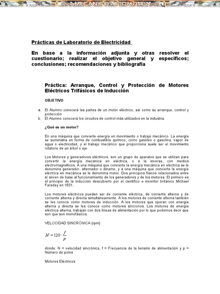 Arranque y Control de Motores Eléctricos | PDF | Corriente eléctrica ...