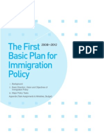 The First Basic Plan For Immigration Policy, 2008-2012, Ministry of Justice, Republic of Korea