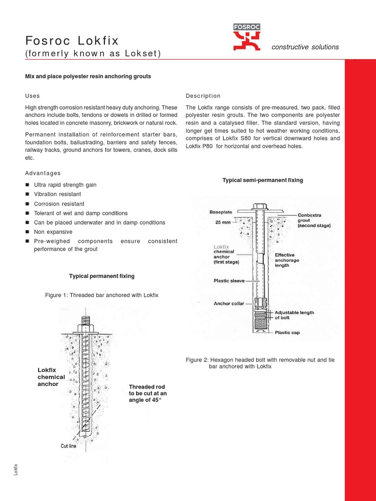 Lokfix PDF | PDF | Strength Of Materials | Concrete