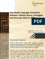 Size Size: Worldwide Language Translation Software: Market Shares, Strategies, and Forecasts 2014 To 2020
