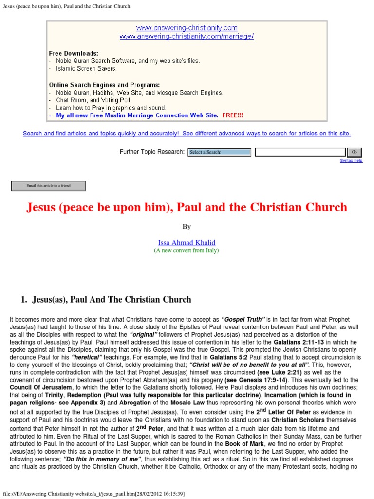 Jesus, Paul, and Church Teachings Explained | PDF | Paul The Apostle ...
