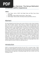 Download Digital Library Services- The Kenya Methodist University KeMU Experience by Victor Kamau SN266621843 doc pdf