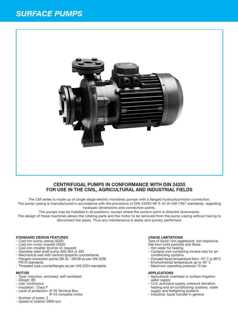 Pentax Cm50 Pump PDF Pump Hvac