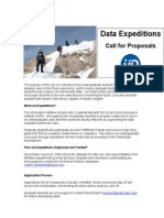 Data Expeditions: Call For Proposals