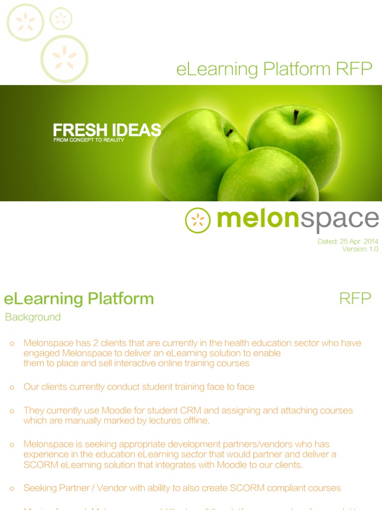 eLearning Platform RFP Overview | PDF | Educational Technology | Software