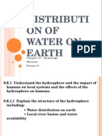 Distribution of Water On Earth