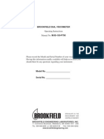 Brookfield Dial Viscometer Operating Instructions