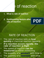 1 Rate of Reaction