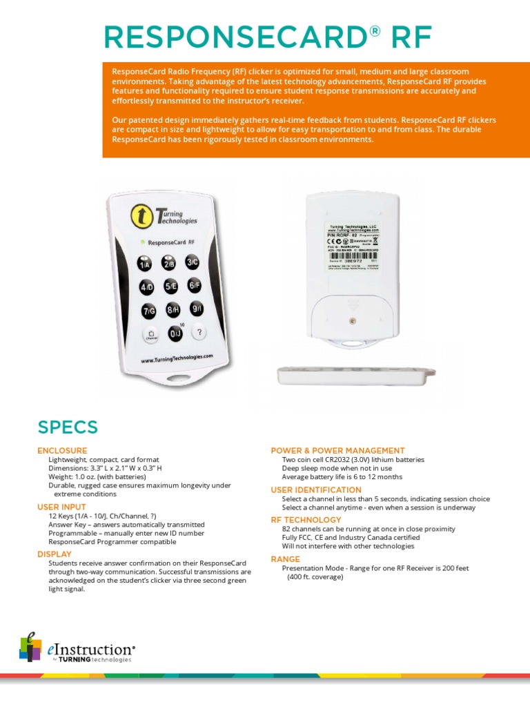 ResponseCard RF | PDF