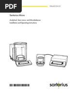 Sartorius Micro Balance - User Manual