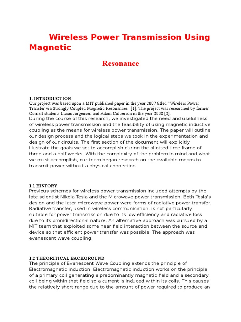 Wireless Power Transmission | PDF | Electronic Oscillator | Operational ...