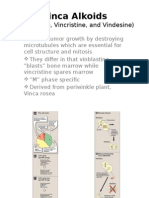 Vinca Alkoids: (Vinblastine, Vincristine, and Vindesine)