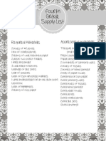 4th Grade Supply List PDF