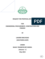 RFP Engineering Construction Finance Lahore Ring Road Southern Loop