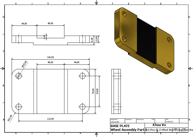 Wheel Assembly Base Plate Design | PDF