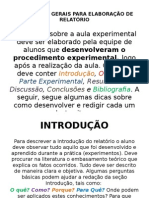 Elaboração de Relatório