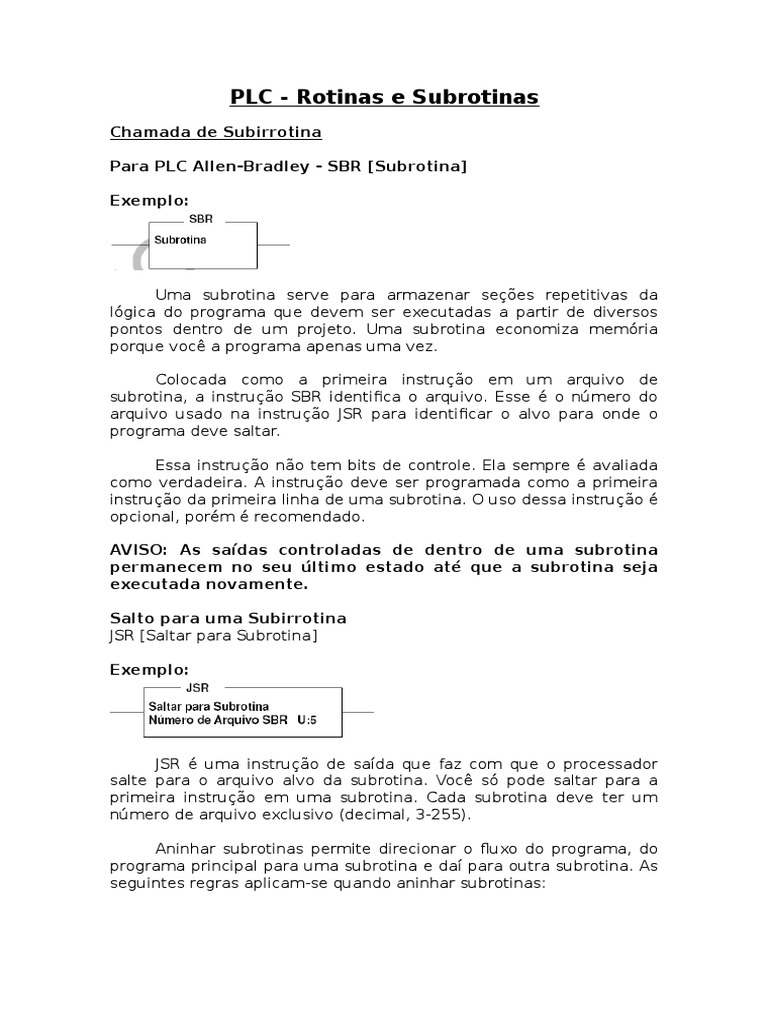 Chamada Sub Rotina | PDF | Programa de computador | Programação