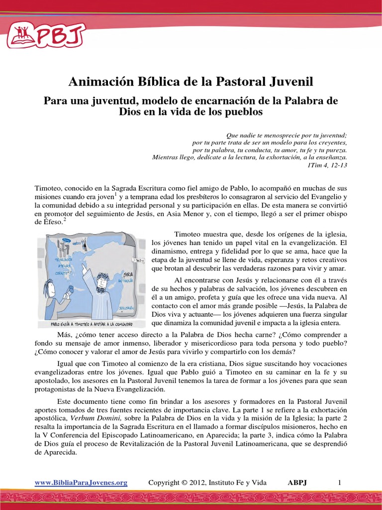 Animación para La Pastoral Juvenil | PDF | Jesús | Iglesia Católica