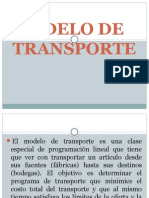 Modelo de Transporte