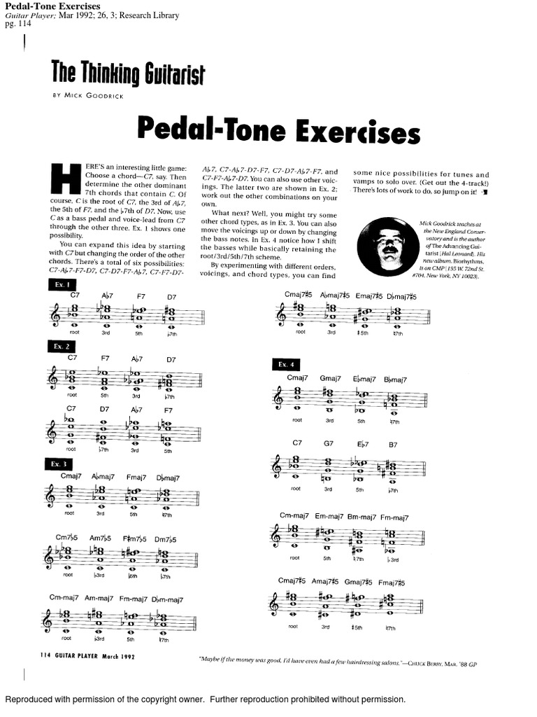 Mick Goodrick PedalTone Exercises
