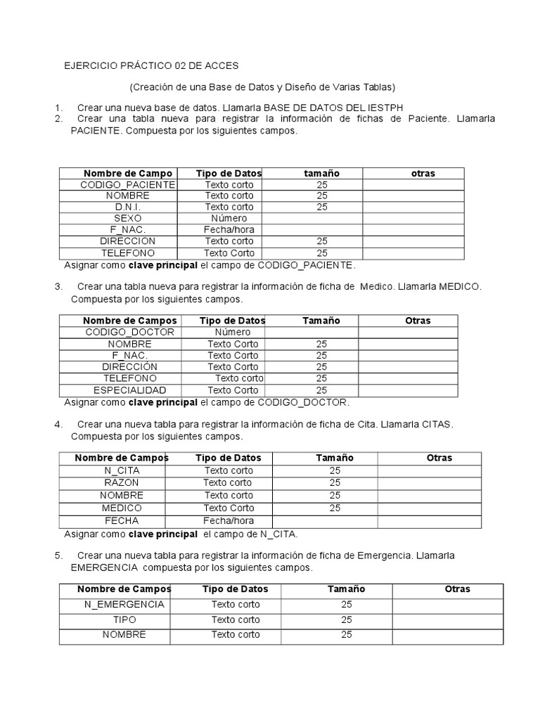 Base de Datos de Un Hospital Tabla (base de datos) Bases de datos