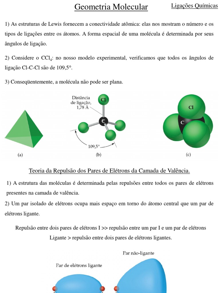 Geometria Molecular e Repulsão Eletrônica | PDF