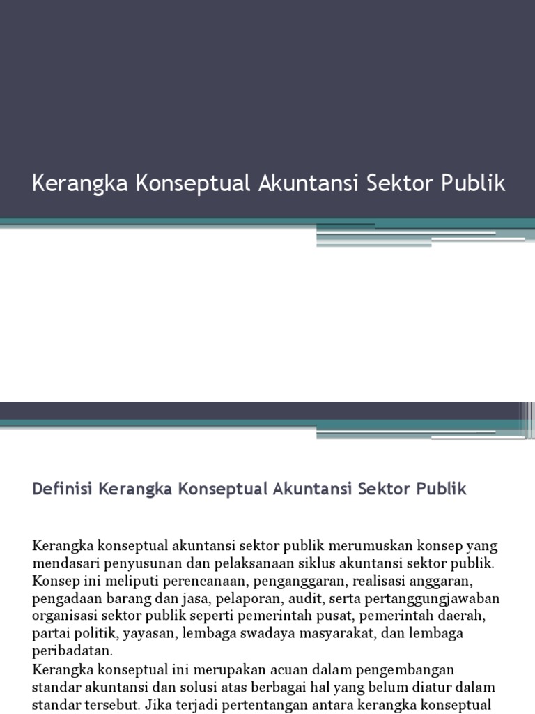 Kerangka Konseptual Akuntansi Sektor Publik