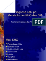Diagnosa Lab. PD Metabolisme-KHO Dan DM: Prof - Iman Sukiman SP - PK (KH)
