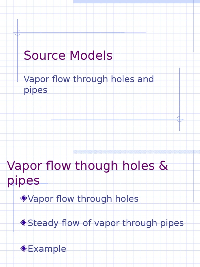 Compressible Flow of Vapor Through Orifices and Pipes: Modeling and ...