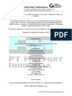 Pt. Freeport Indonesia Job Vacancy