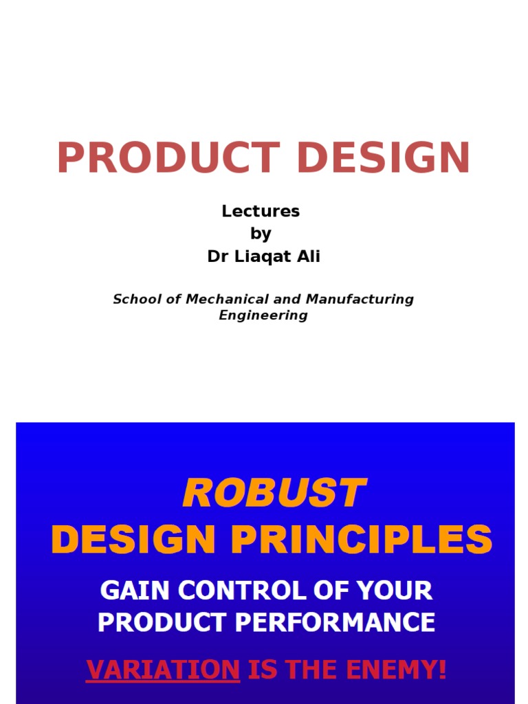Product Design Lectures by Dr. Liaqat Ali | PDF | Technology & Engineering