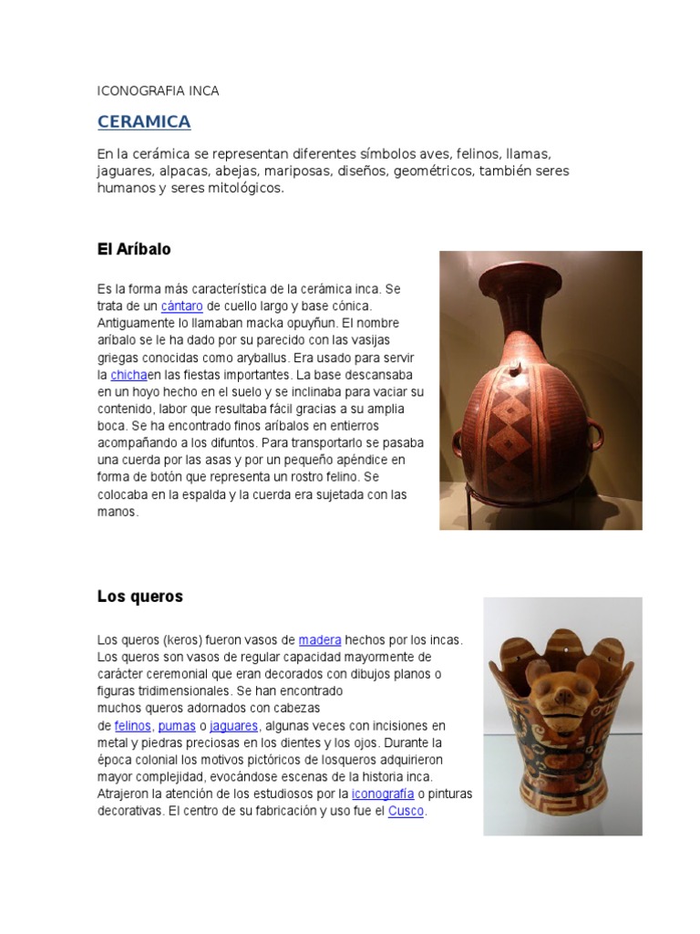Iconografia Inca | Imperio Inca | Cerámica