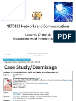 NET0183 Networks and Communications: Lectures 17 and 18 Measurements of Internet Traffic (IP)