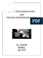 Dr Zainal Surat Penugasan Klinis Dan Rincian Kewenangan Klinis