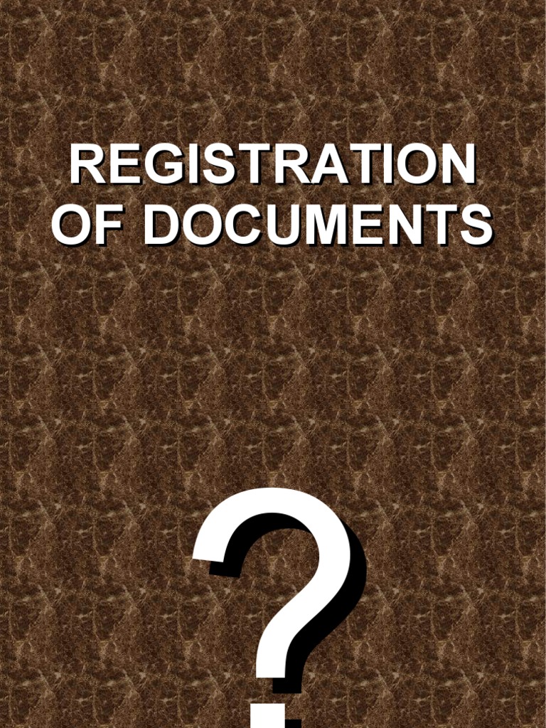 Property Document Registration Guide | PDF