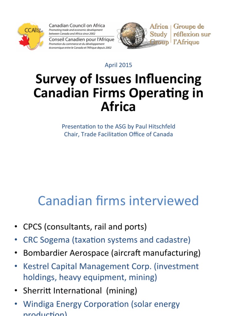 ASG CCAf Survey Presentation April 2015 PDF | PDF | Corporate Social ...
