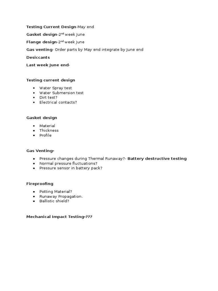 Design Testing and Development Timeline | PDF | Technology & Engineering