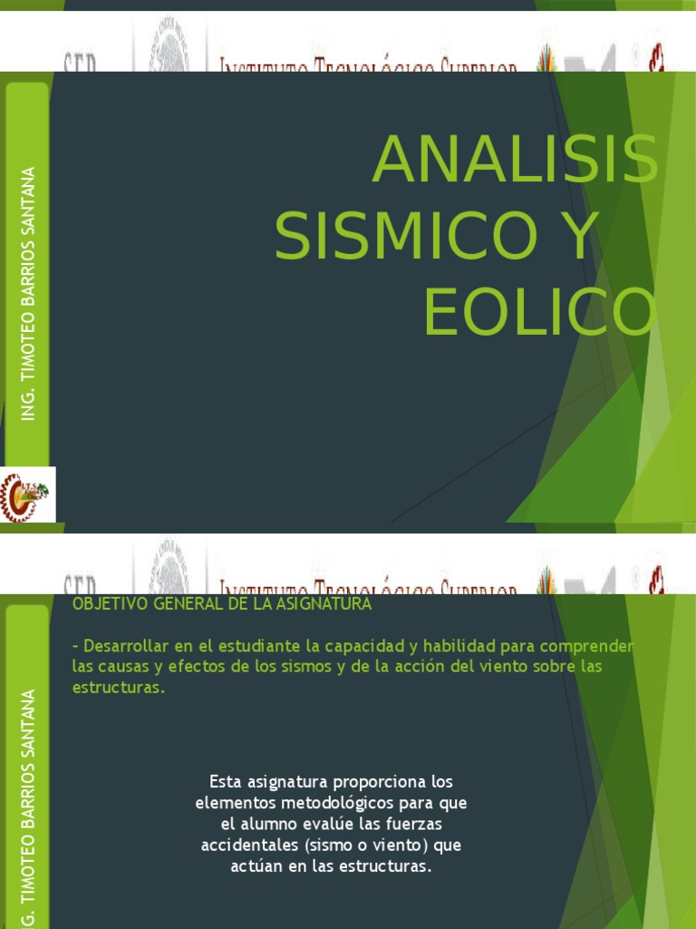 Analisis Sismico Y Eolico Pdf Temblores Placas Tectónicas