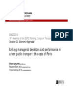 Linking managerial decisions to public transport performance