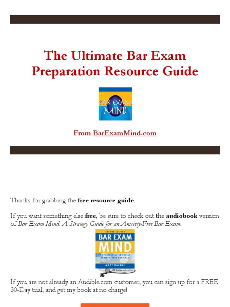 The Ultimate Bar Exam Preparation Resource Guide | PDF