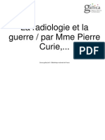 La Radiologie Et La Guerre - Marie Curie