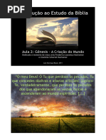 Estudo da Bíblia 02  - Gênesis