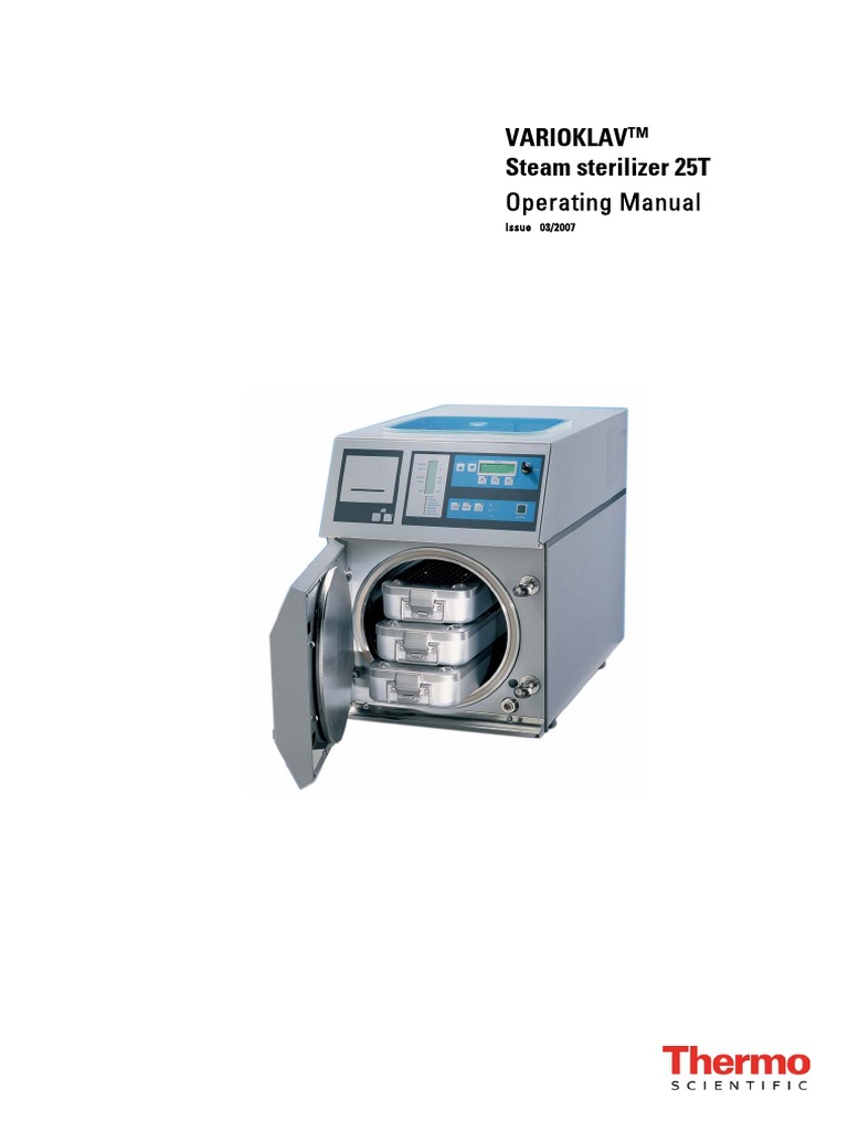 User Manual Thermo Scientific Autoclave 25T 032007
