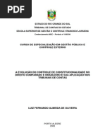 A Evolucao Do Controle de Constitucionalidade No Direito Comparado e Brasileiro e Sua Aplicacao Nos Tribunais de Contas