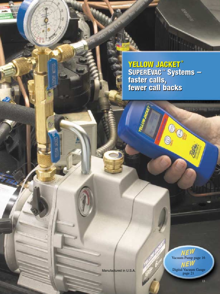 2 Valves 2 16248 48 Vacuum Hoses Yellow Jacket 93866 3/8 Evacuation