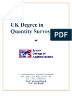 UK Degree in Quantity Surveying