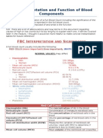FBC Interpretation and Function of Blood Components
