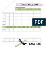 Jadual Belajarku Jadual Belajarku: NAMA