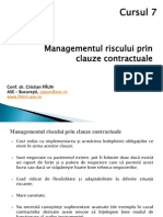 Cursul 7_Managementul Riscurilor Prin Clauze