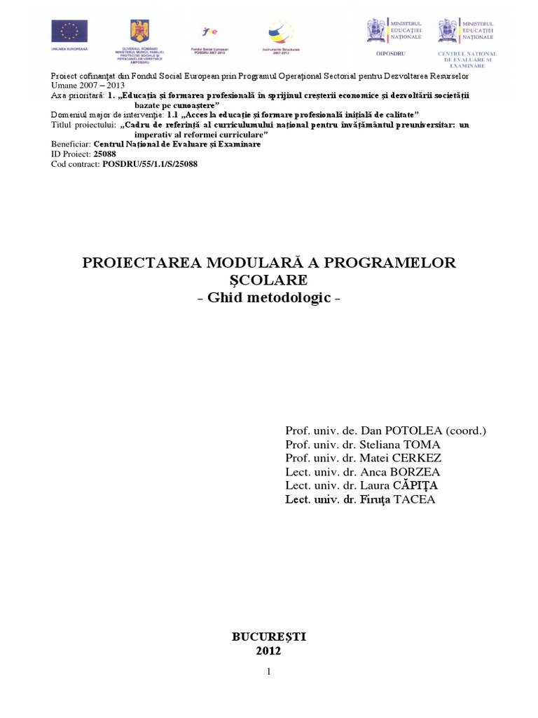 Ghid - Programa Scolara | PDF